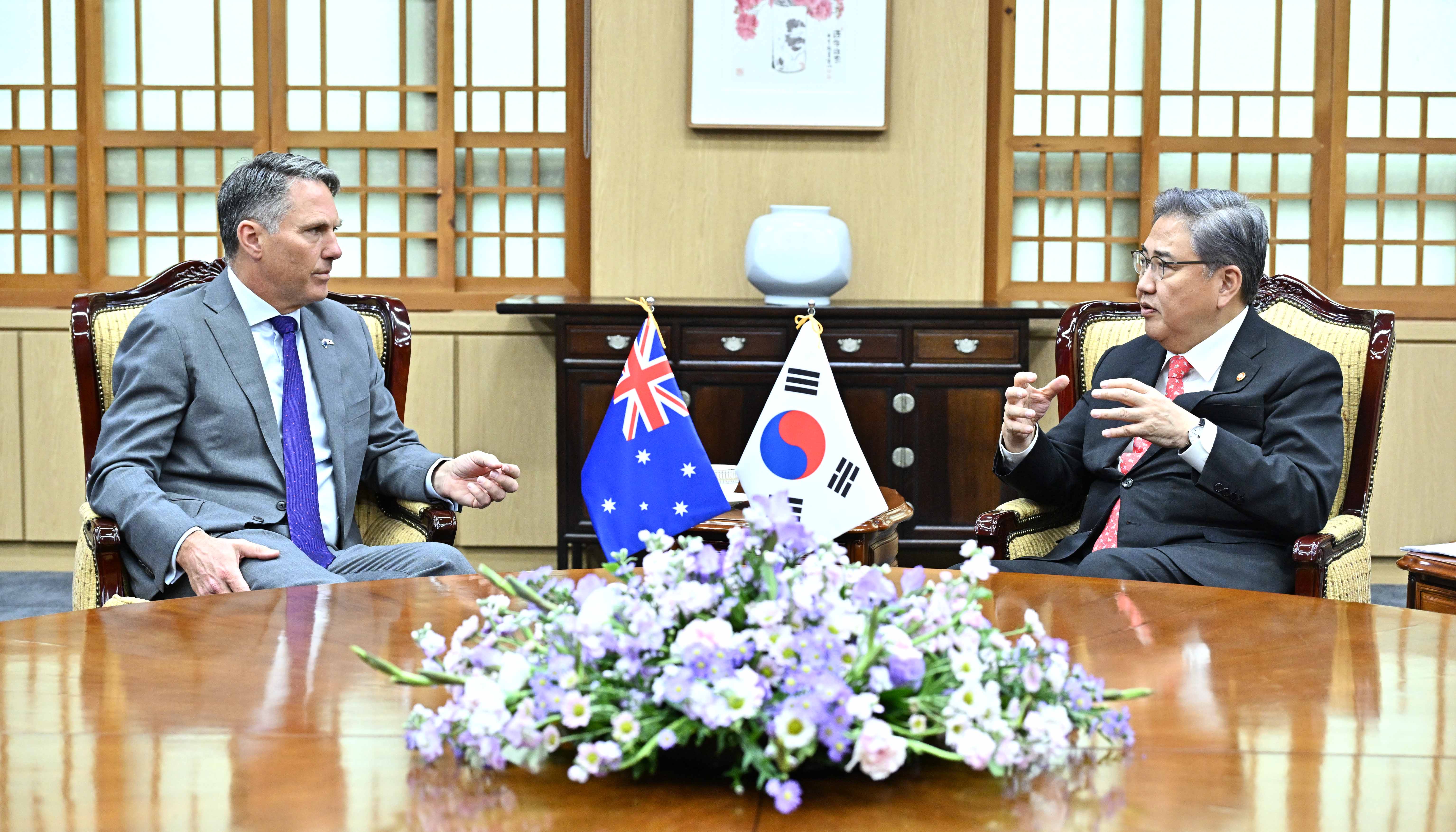 박진 장관, 호주 부총리 겸 국방장관 면담